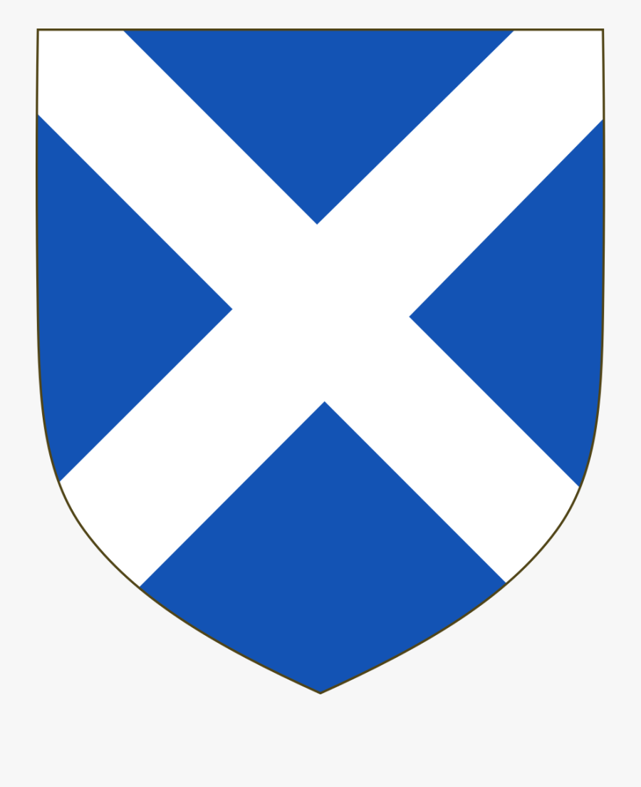 Scottish Flag Shield, Transparent Clipart