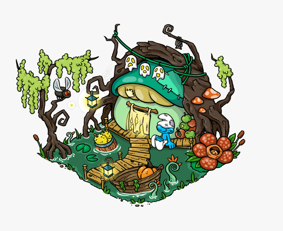 Transparent Swamp Clipart - Sloppy Smurf, Transparent Clipart