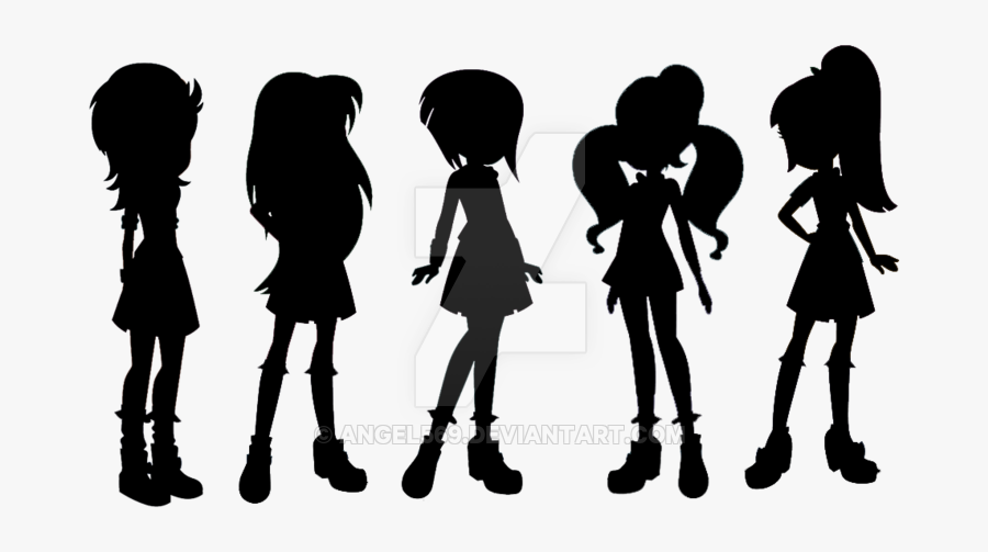 Crystal Prep Girls Silhouette By Angel569 - Girls Holding Hands Silhouettes Transparent, Transparent Clipart