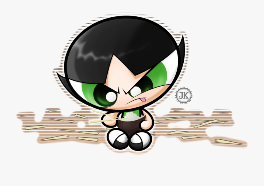 Transparent Rice Cartoon Png - Powerpuff Girls Eat Pizza, Transparent Clipart