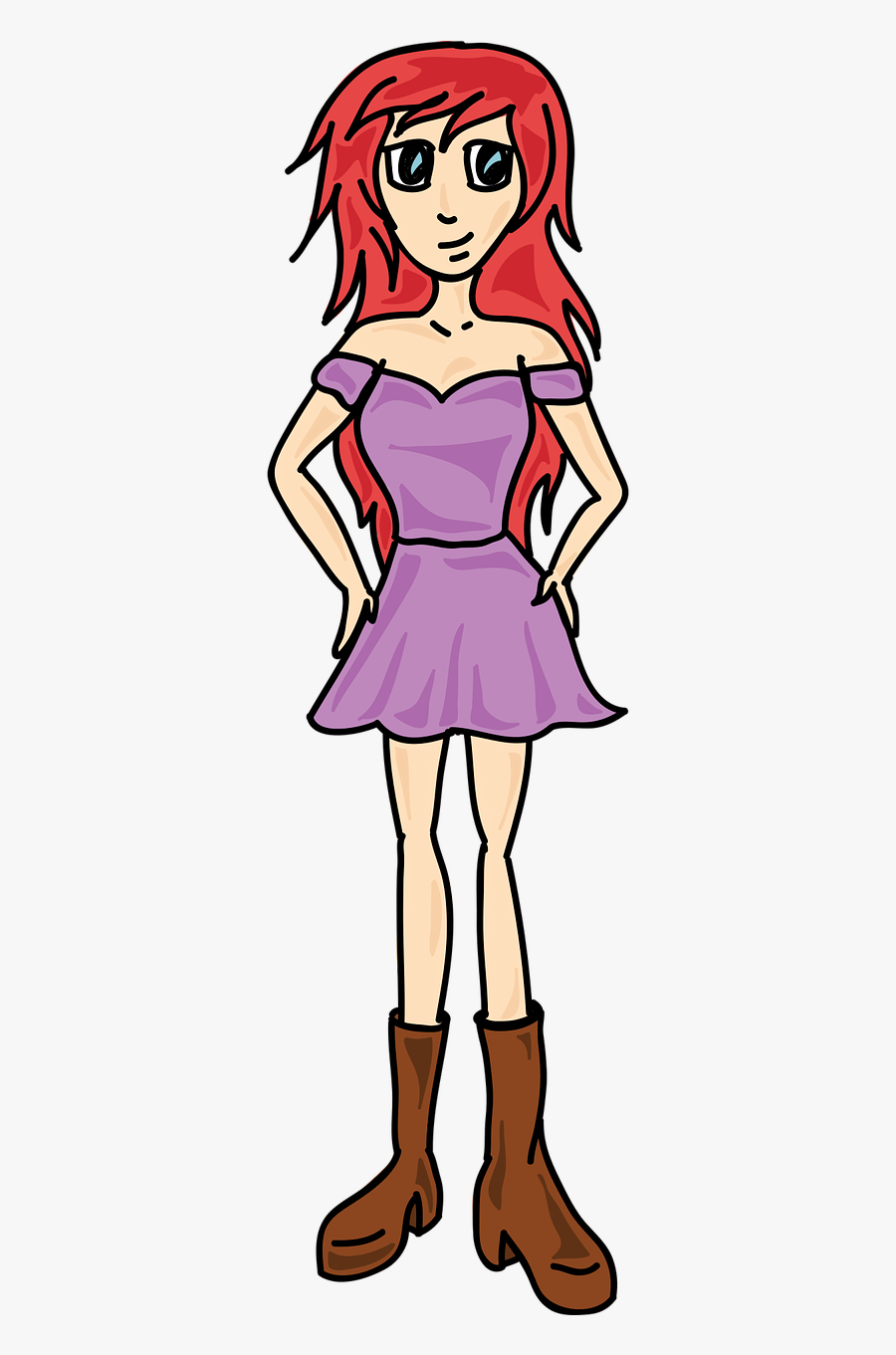 Girl Cartoon People Free Picture - Dibujos De Personas Animadas, Transparent Clipart