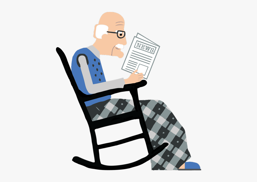 Man On Rocking Chair Png, Transparent Clipart