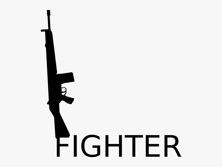 Machine Gun Silhouette, Transparent Clipart