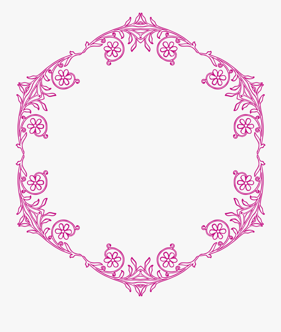 Vines Swirl Png Transparent Image - Floral Frame Borders Vector Black And White, Transparent Clipart