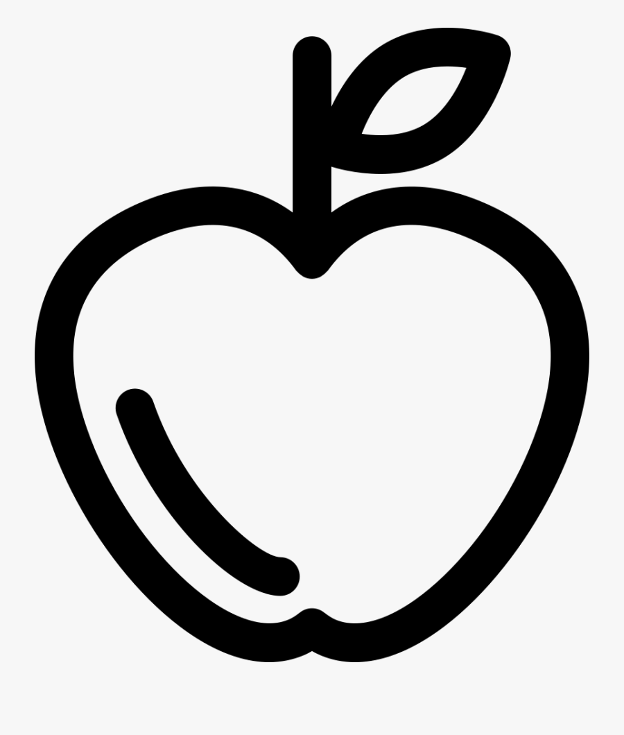 Clip Art Apple Outline Svg - Maça Contorno Png, Transparent Clipart