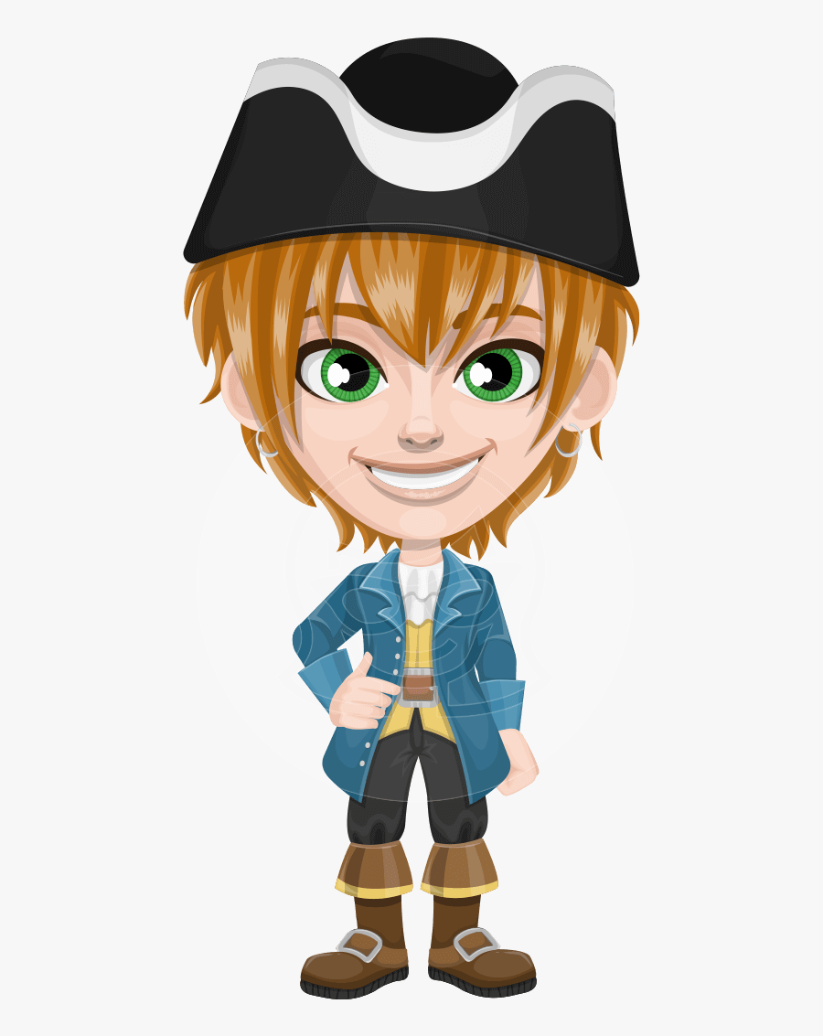 Pirate Boy Cartoon Vector Character Aka Willy - Piracy, Transparent Clipart