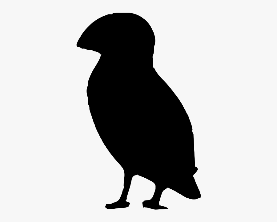 Silhouette,monochrome Photography,bird - Silhouette Of A Puffin, Transparent Clipart