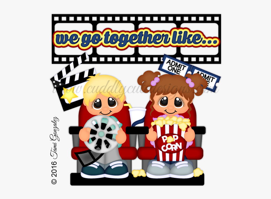 We Go Together Likemovies And Popcorn - We Go Together Like Movies And Popcorn, Transparent Clipart