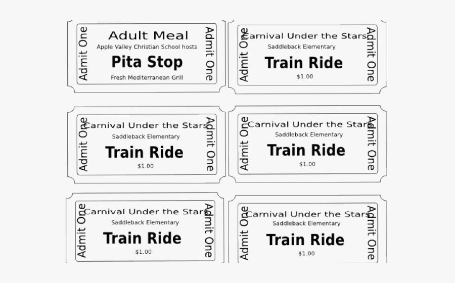 Train Ticket Cliparts - Movie Ticket Template , Free Transparent Clipart - ...