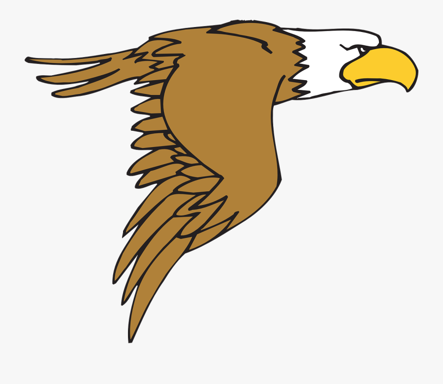 Golden Eagle Clipart Elang - Flying Cartoon Eagle Clipart, Transparent Clipart