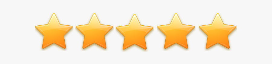 5 Gold Stars Icon, Transparent Clipart
