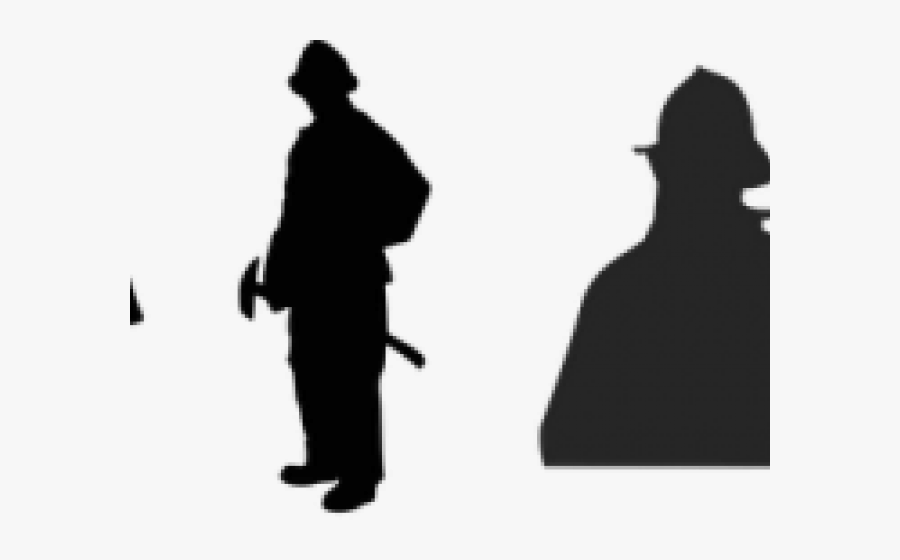 Firefighter Silhouette Cliparts - Firefighter Silhouette Png, Transparent Clipart