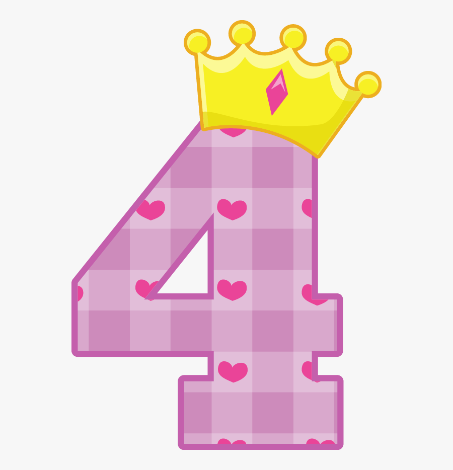 Transparent Birthday Girl Png - Number 4 Birthday Png, Transparent Clipart