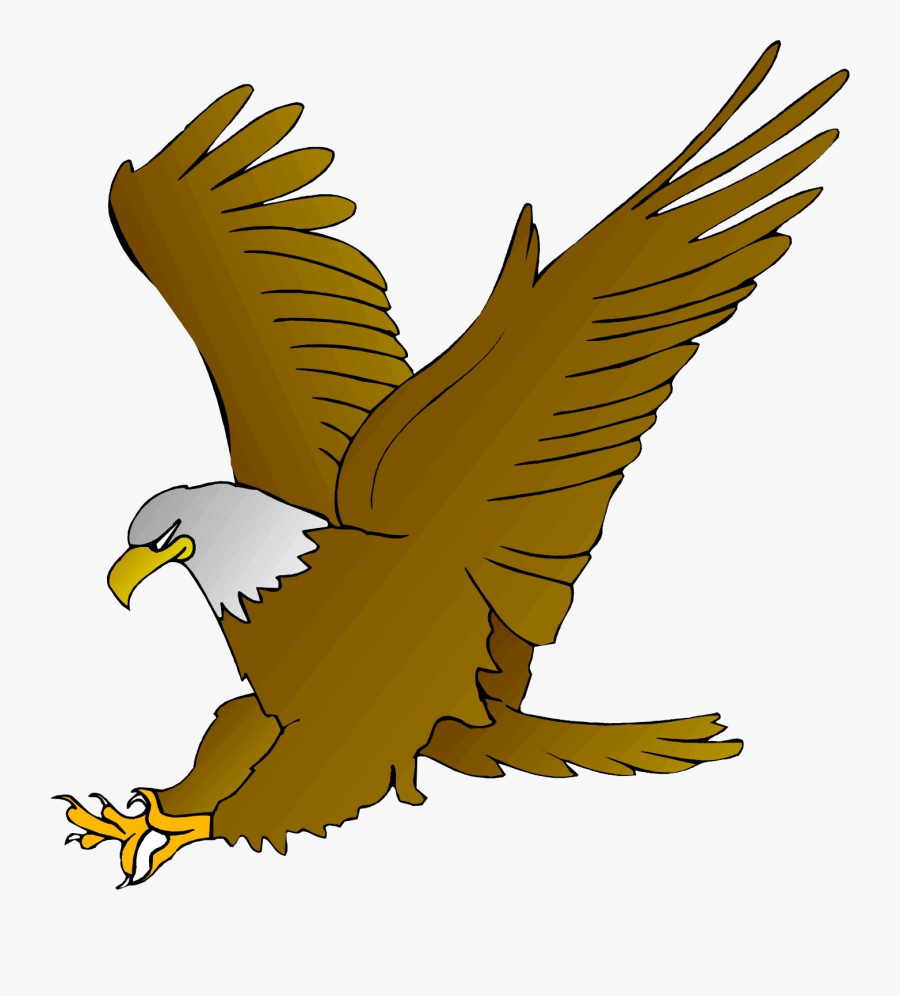 Eagle Cartoon Clipart Amos Elementary Transparent Png - Cartoon Golden Eagle, Transparent Clipart