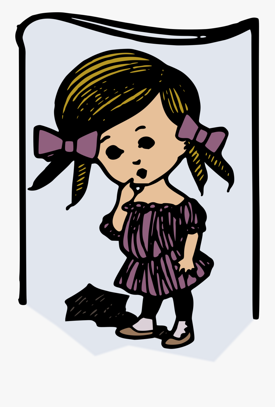 Little Girl In Pink Clip Arts, Transparent Clipart
