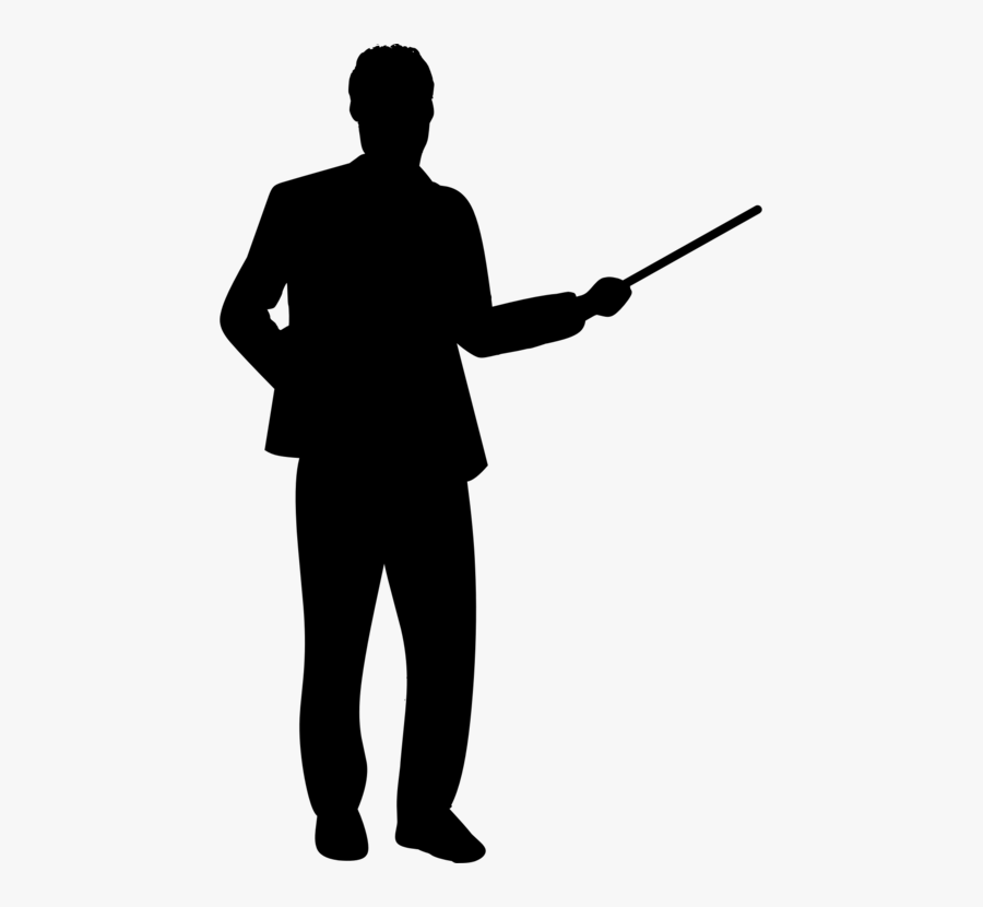 Silhouette Clipart Teacher - Transparent Background Teacher Silhouette Clipart, Transparent Clipart