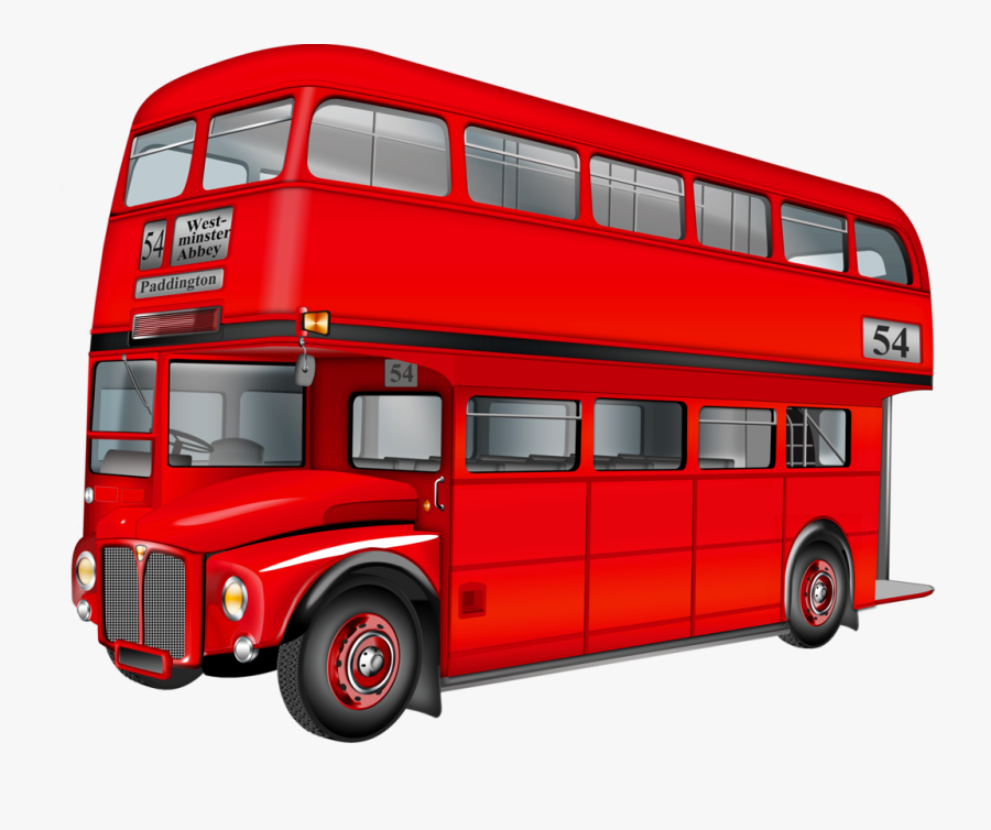 London Red Bus Png, Transparent Clipart