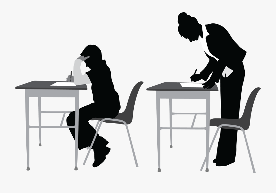 Teacher And Student Clipart Black And White Png Free Transparent