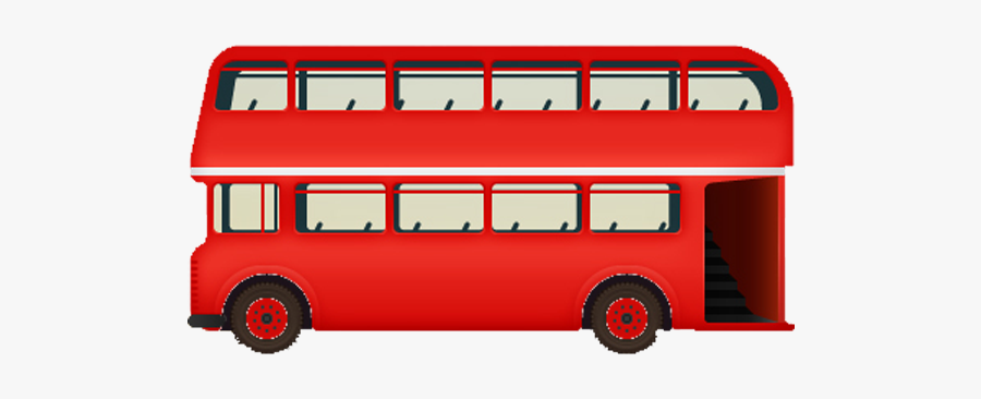 London Double Decker Illustration - Cartoon London Bus Png, Transparent Clipart