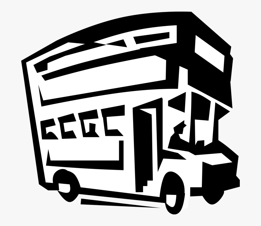 Vector Illustration Of Double-decker Public Transport, Transparent Clipart