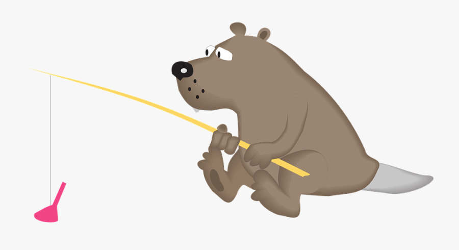 Fish, Bear, Sitting, Fishing, Animal - Bear, Transparent Clipart