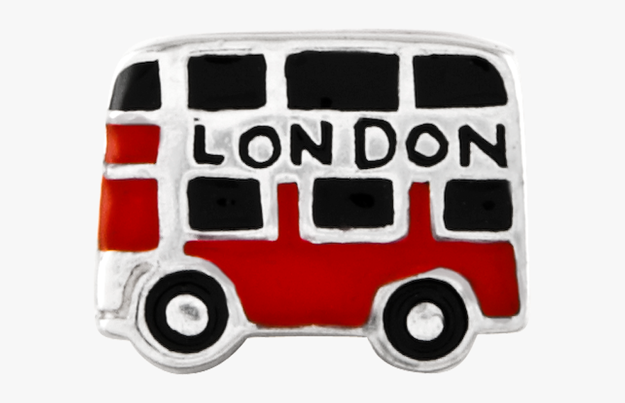 925 Sterling Silver Charm For Bracelet Enamel London - Toy Vehicle, Transparent Clipart