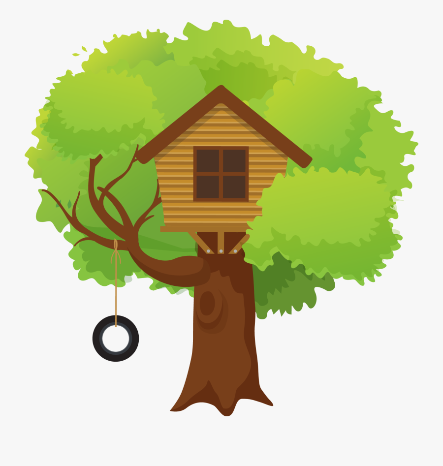 Tree House Illustration - Tree House Cartoon Png, Transparent Clipart