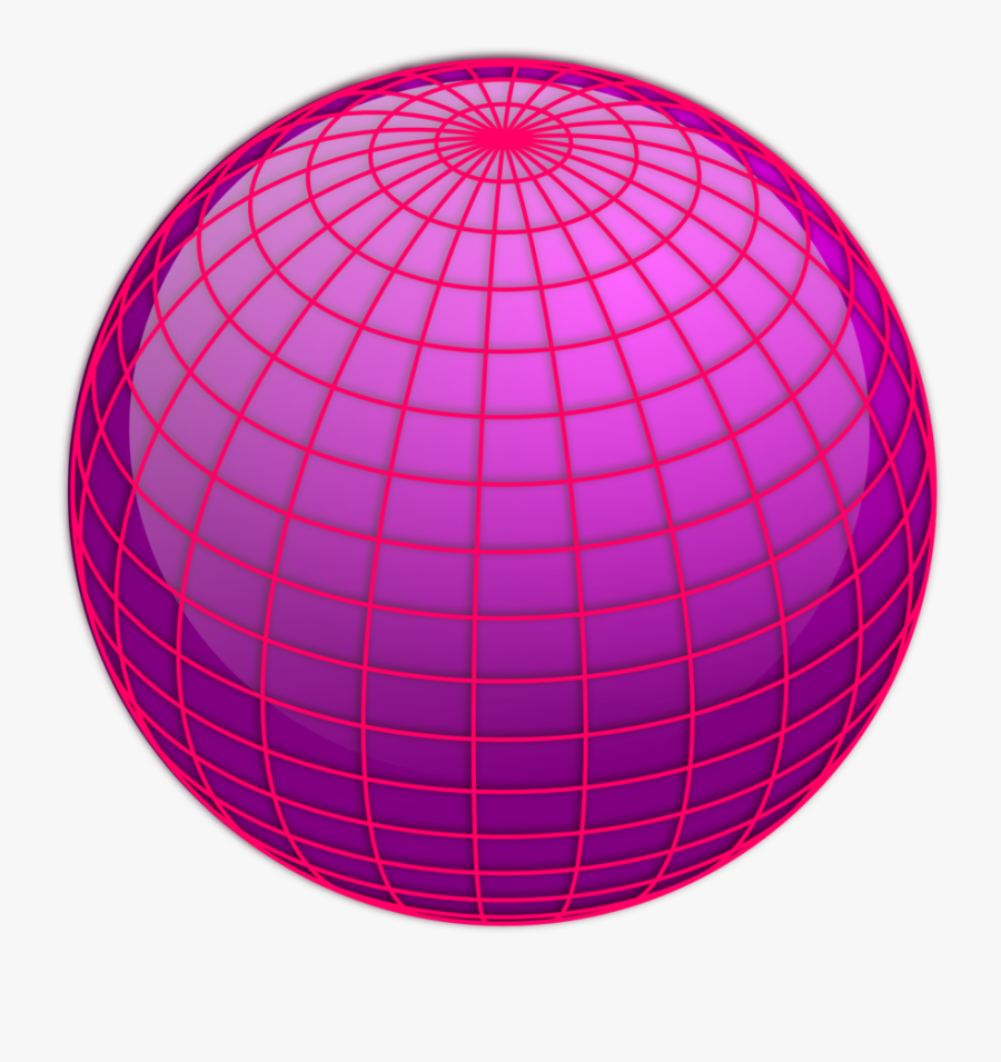Globe With Red Lines, Transparent Clipart