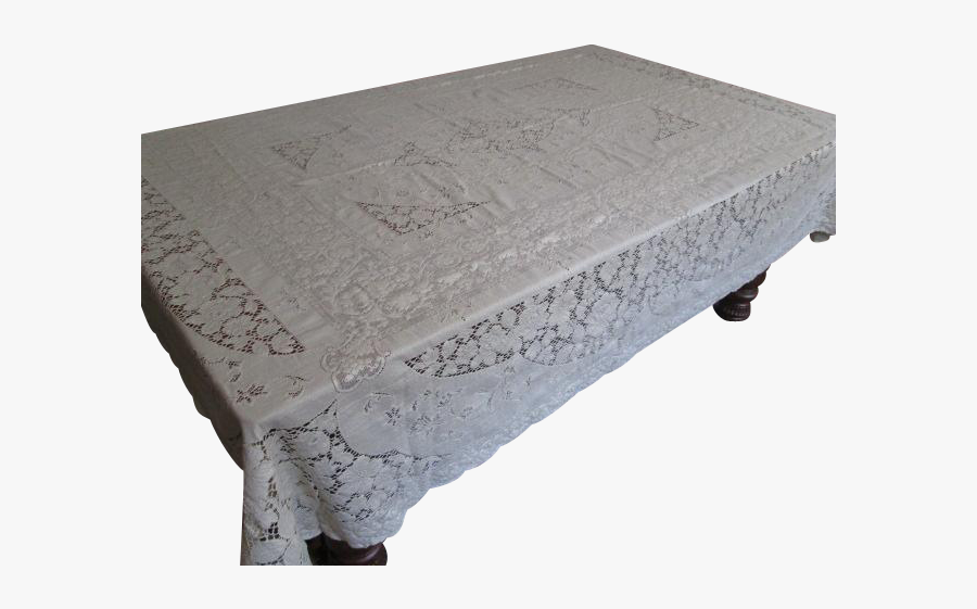 Vintage 1950s Banquet Lace Tablecloth - Coffee Table, Transparent Clipart