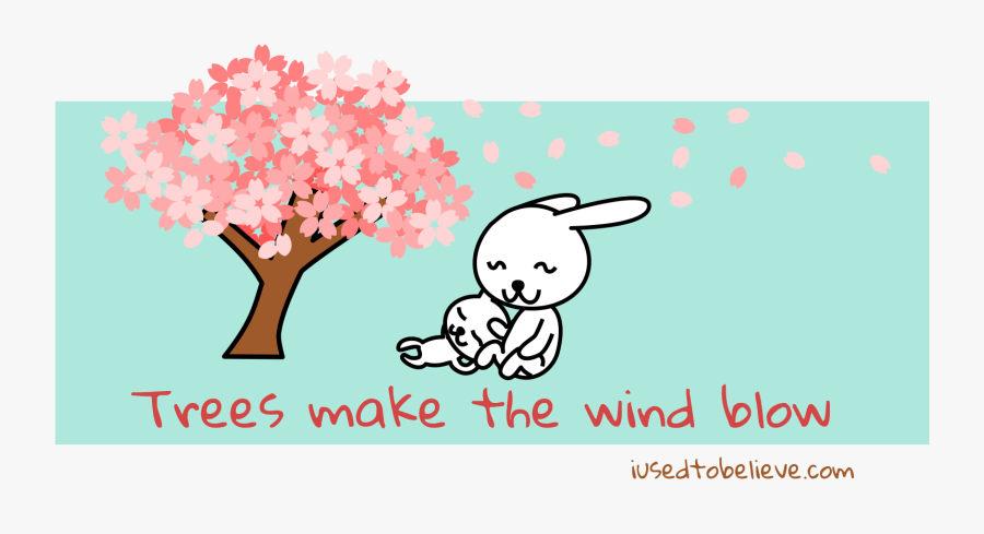 Trees Make The Wind Blow - Cartoon, Transparent Clipart
