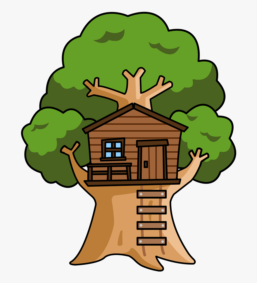 Free Cartoon Tree House Clip Art - Clip Art Tree House, Transparent Clipart