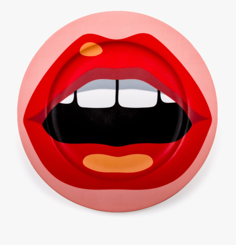 Transparent Mouth Png - Porcelain Plate Mouth Seletti, Transparent Clipart