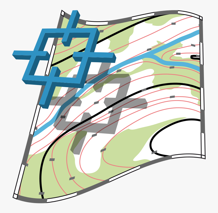 Carte Topographique Avec Pointeur - Map, Transparent Clipart