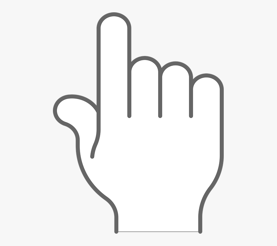 Index Finger, Pointing, Pointer, Hand, Finger, Human - Finger Point Up Emoji Black Background, Transparent Clipart