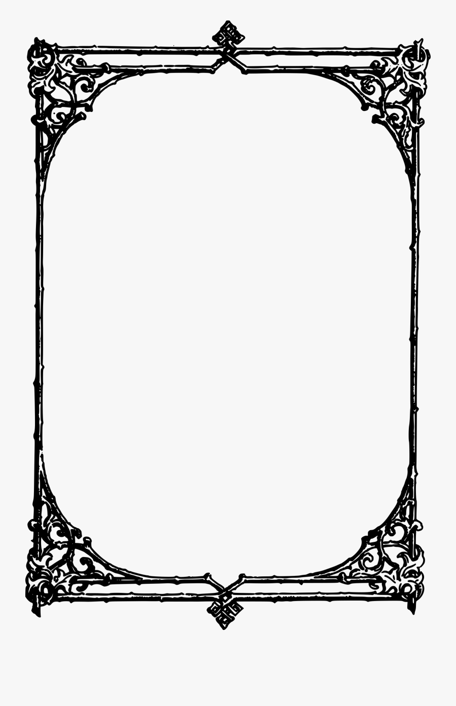 Clipart - Vintage Border, Transparent Clipart