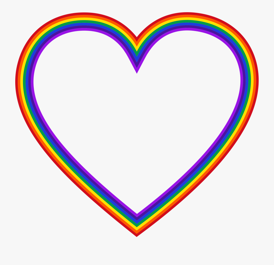 Transparent Sun Rainbow Clipart - Rainbow Heart Transparent Background, Transparent Clipart