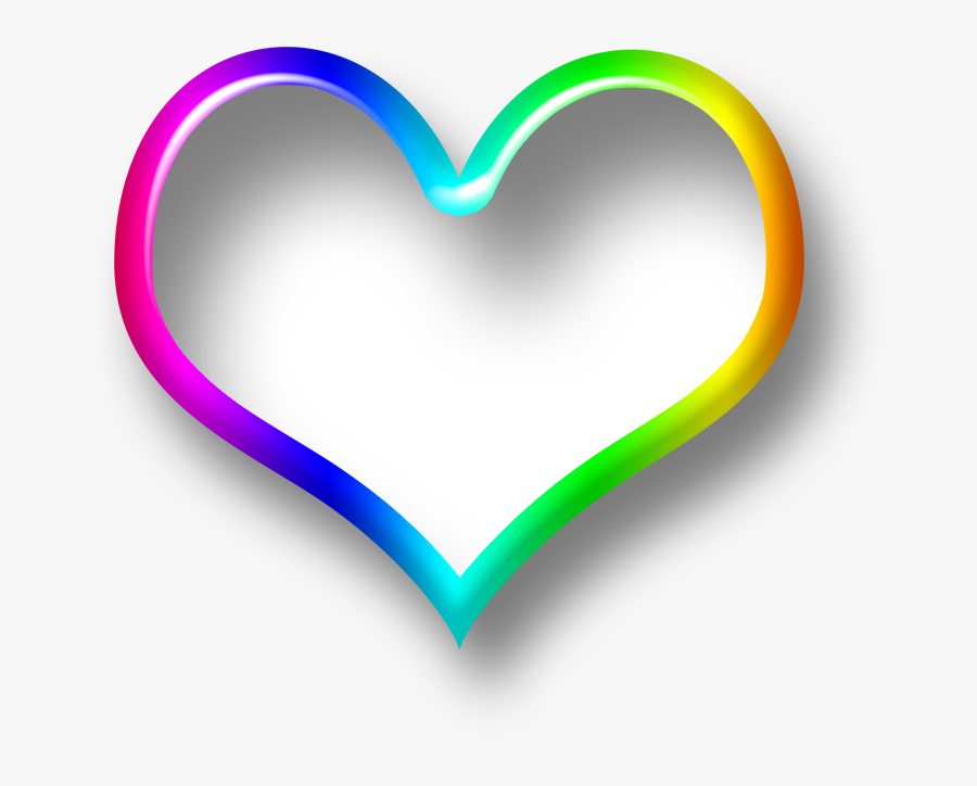 3d Heart Png Colorful Transparent - Heart, Transparent Clipart