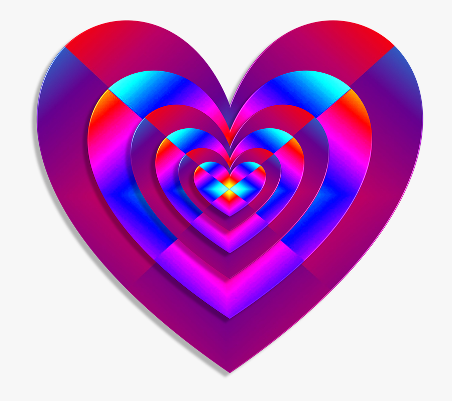 Love Heart, Transparent Clipart
