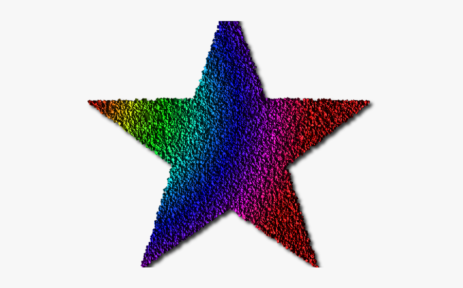 Drawn Rainbow Star Clipart - Clip Art, Transparent Clipart