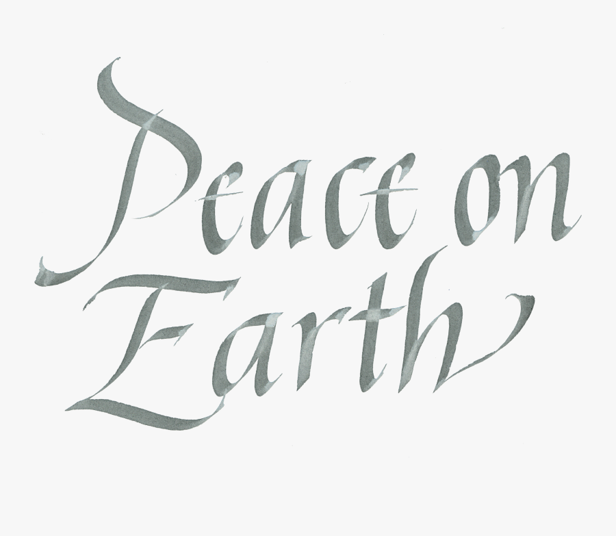 Transparent Peace On Earth Png - Calligraphy, Transparent Clipart