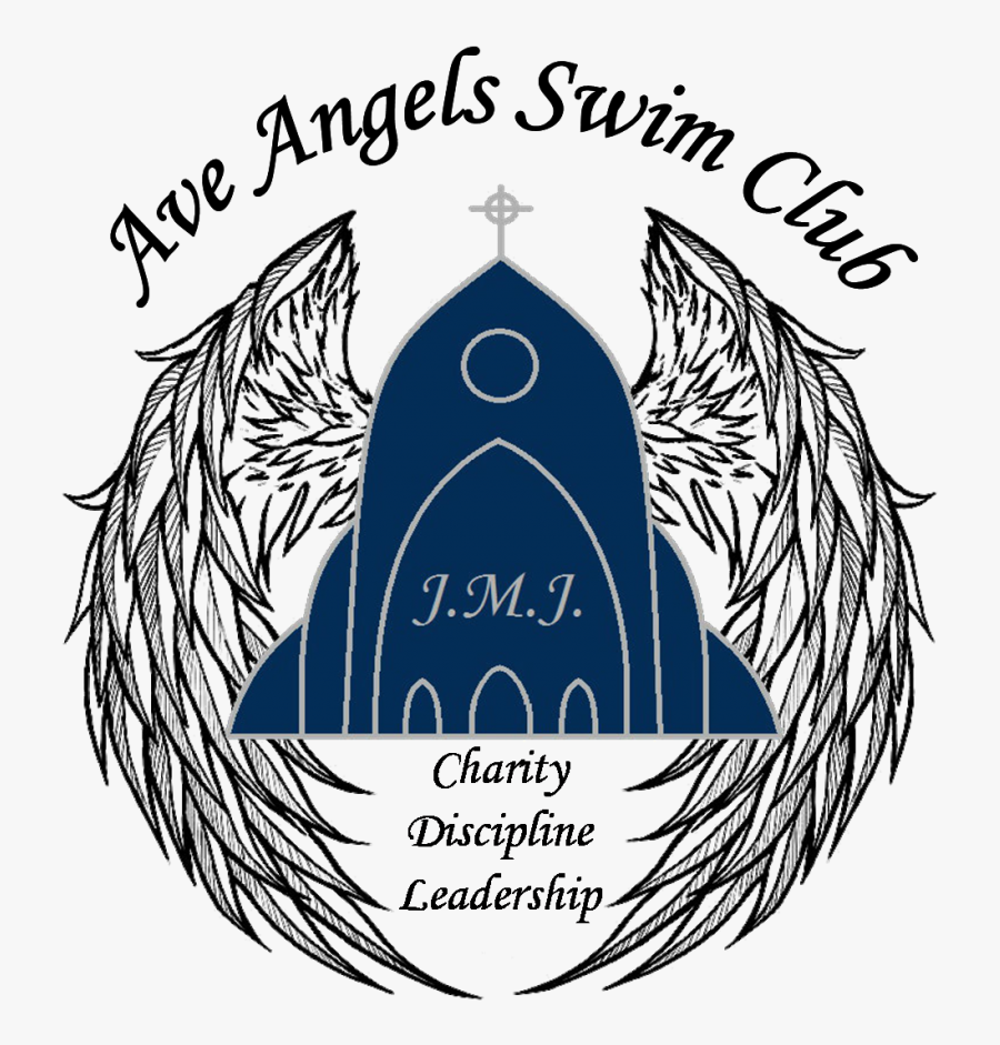 Ave Angels Swim Club - Angel Wings Wrapping Around, Transparent Clipart