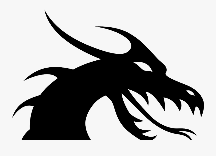 Dragon Black And White, Transparent Clipart