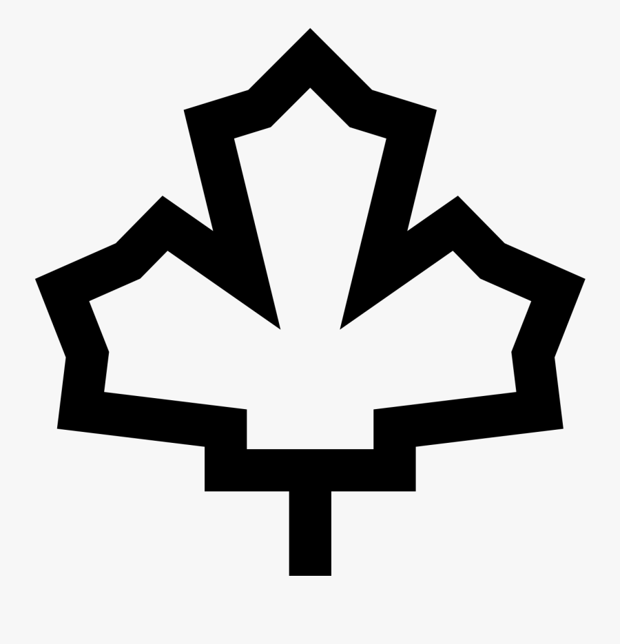 It"s A Maple Leaf, Starting At The Bottom With A Curved - Icon, Transparent Clipart