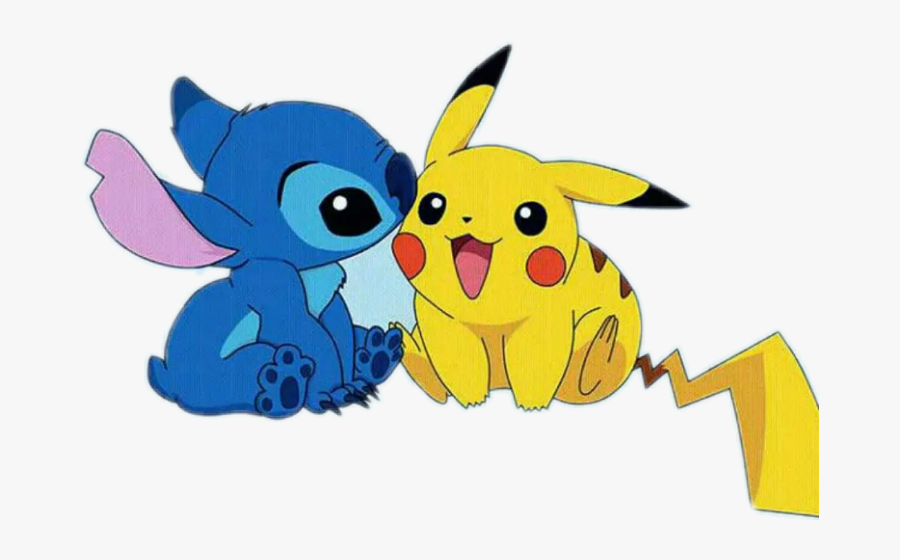 Stitch Picachu Bestfriends Freetoedit - Stitch Png, Transparent Clipart