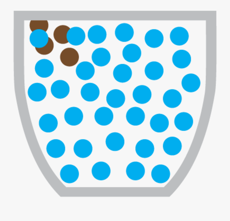 Coffee Molecules Entering Cup Of Hot Water - Diffusion In Coffee, Transparent Clipart