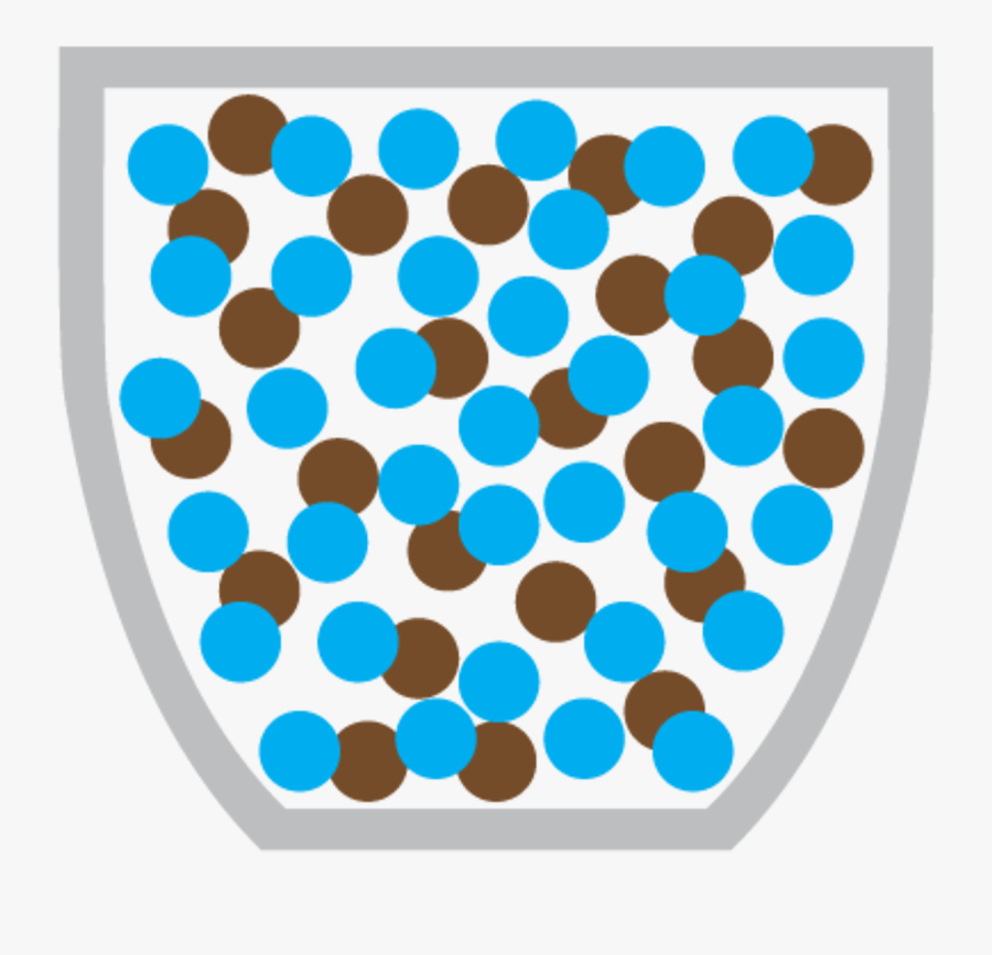 Coffee Molecules Evenly Spread Out Through Cup Of Water - Circle, Transparent Clipart