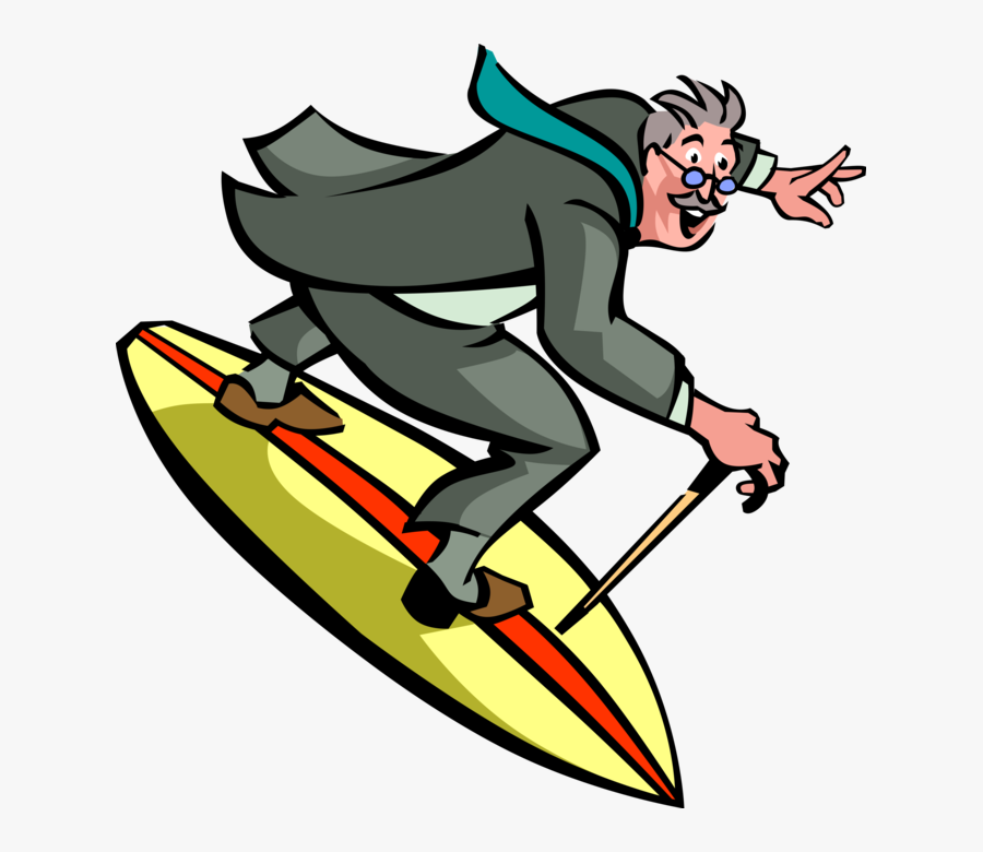 Vector Illustration Of Retired Elderly Senior Business - Illustration, Transparent Clipart