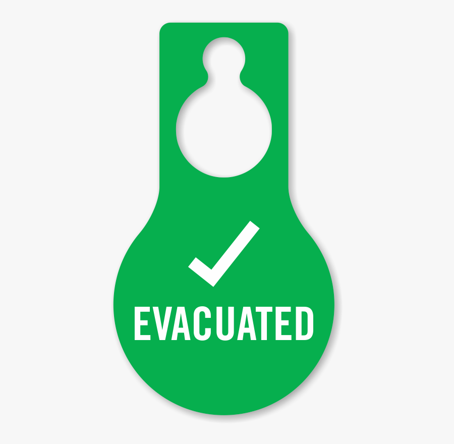 Drill Clipart Evacuation Area - Emergency Evacuation Door Hangers, Transparent Clipart