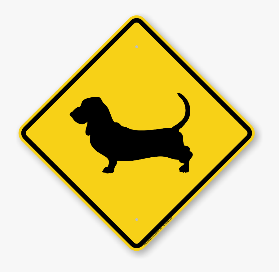 Basset Hound Symbol Guard Dog Sign - Slow Moving, Transparent Clipart
