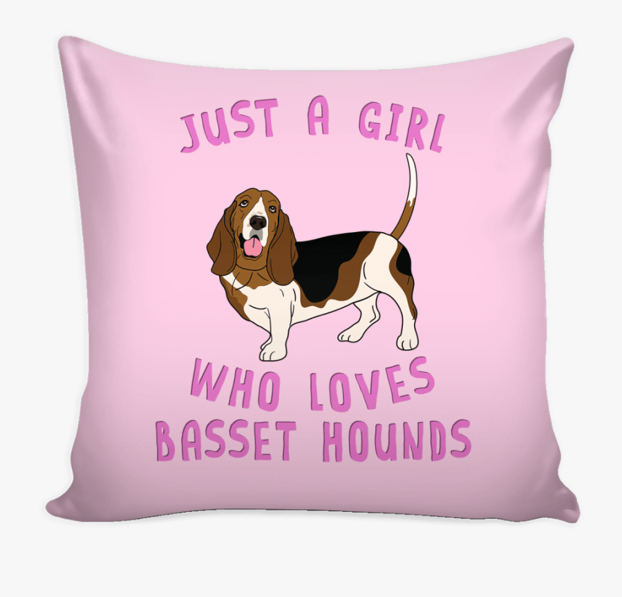 Robustcreative-dog Lover Pillow Cover - Basset Hound, Transparent Clipart